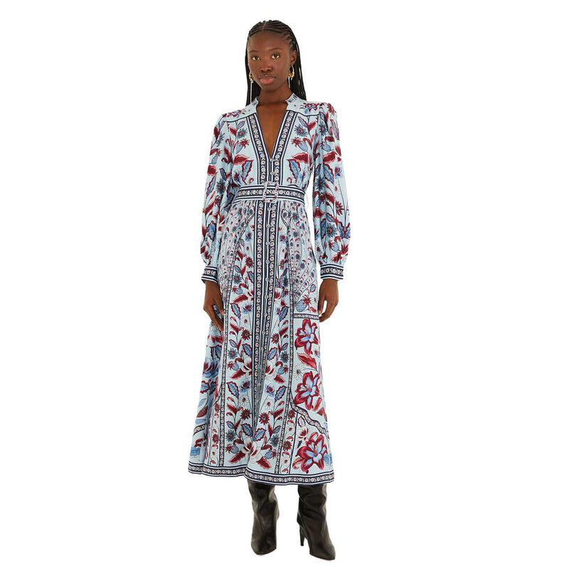 FARM Rio Marcelle Soft Blue Maxi Dress image number 0